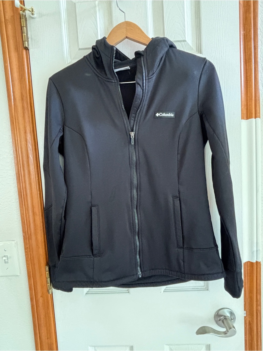 Columbia Women's Black Hooded Softshell Jacket